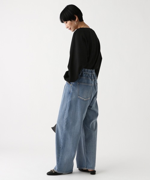 Elura(エルーラ)の「サマ見えリラクシープルオーバー/645456(Tシャツ/カットソー・レディース・オフホワイト/ブラック/ダークブラウン・FREE)」の19枚目の写真