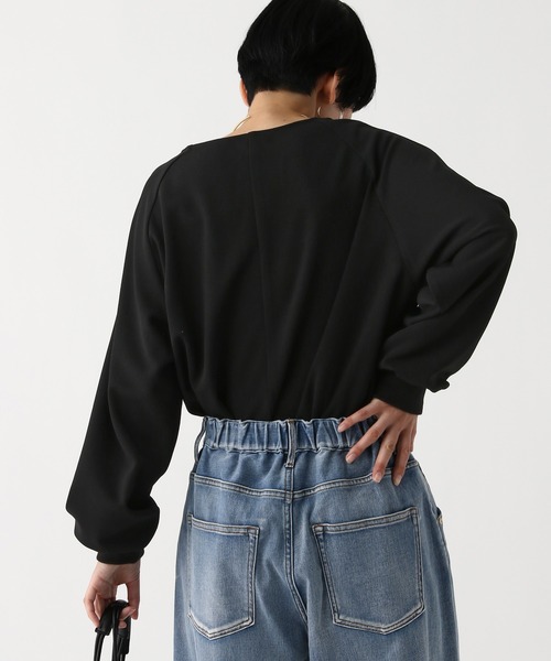 Elura(エルーラ)の「サマ見えリラクシープルオーバー/645456(Tシャツ/カットソー・レディース・オフホワイト/ブラック/ダークブラウン・FREE)」の17枚目の写真