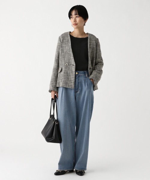 Elura(エルーラ)の「サマ見えリラクシープルオーバー/645456(Tシャツ/カットソー・レディース・オフホワイト/ブラック/ダークブラウン・FREE)」の22枚目の写真
