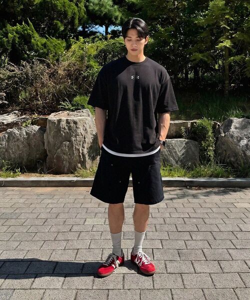 PHERMENON(フェルメノン)の「スーパーロゴオーバーサイズ半袖Tシャツ - ブルーグレー(Tシャツ/カットソー・メンズ・その他・1/2)」の5枚目の写真
