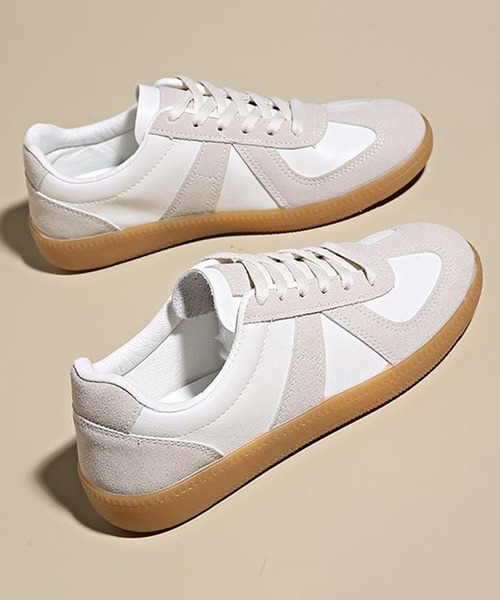 c.u.l（シーユーエル）の「ローカット ジャーマントレーナー スニーカー culs184（スニーカー・レディース・アイボリー/ブラック・39/38/37/36）」の10枚目の写真