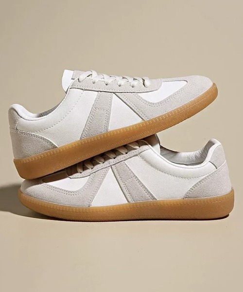 c.u.l（シーユーエル）の「ローカット ジャーマントレーナー スニーカー culs184（スニーカー・レディース・アイボリー/ブラック・39/38/37/36）」の11枚目の写真