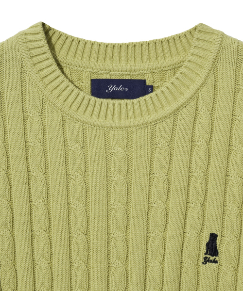 YALE(イェール)の「ウィメンズヘリテージダンケーブル半袖ラウンドニットヴィンテージイエロー(Tシャツ/カットソー・レディース・その他・S/M/L)」の6枚目の写真