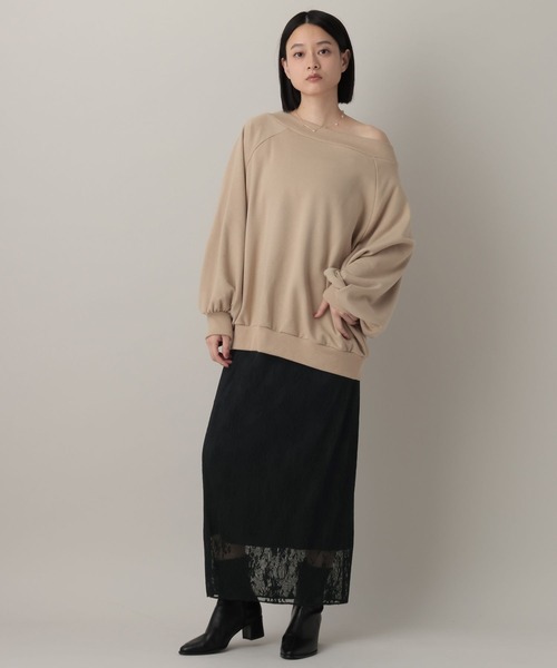 A part by(アパートバイ)の「レースプリーツイージースカート(スカート・レディース・アイボリー/ブラック・FREE/SMALL)」の10枚目の写真