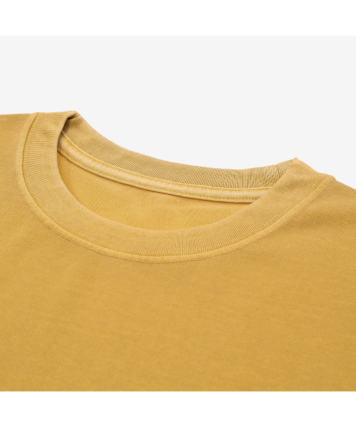 SATURDAY LEISURE CLUB(サタデーレジャークラブ)の「Pigment Dyed T-shirt(Unisex) / Small S.L.C Logo - Mustard(Tシャツ/カットソー・レディース・その他・M/L)」の5枚目の写真