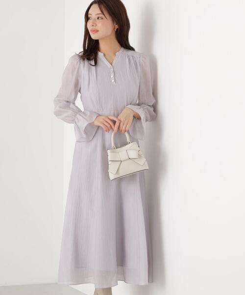 PROPORTION BODY DRESSING（プロポーションボディドレッシング）の「バックレースアップレディワンピース / 1216140207（ワンピース・レディース・ダークグレー/パープル/オフホワイト・MEDIUM/P/S）」の3枚目の写真