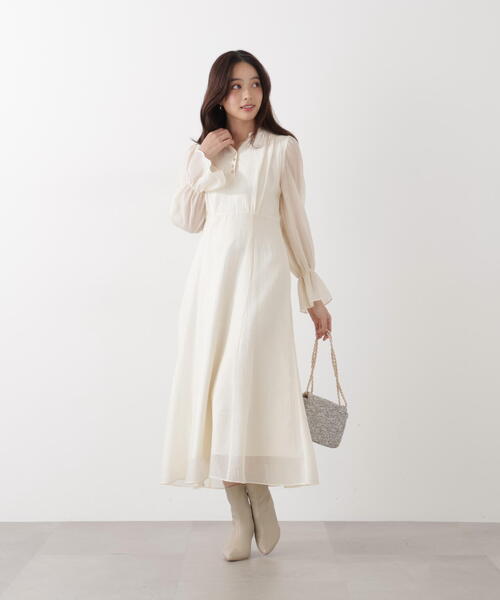 PROPORTION BODY DRESSING（プロポーションボディドレッシング）の「バックレースアップレディワンピース / 1216140207（ワンピース・レディース・ダークグレー/パープル/オフホワイト・MEDIUM/P/S）」の17枚目の写真