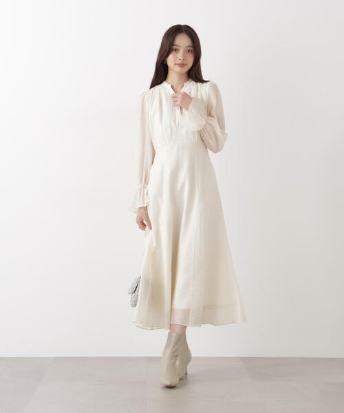 PROPORTION BODY DRESSING（プロポーションボディドレッシング）の「バックレースアップレディワンピース / 1216140207（ワンピース・レディース・ダークグレー/パープル/オフホワイト・MEDIUM/P/S）」の18枚目の写真