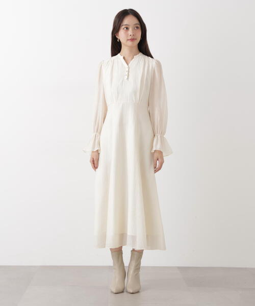 PROPORTION BODY DRESSING（プロポーションボディドレッシング）の「バックレースアップレディワンピース / 1216140207（ワンピース・レディース・ダークグレー/パープル/オフホワイト・MEDIUM/P/S）」の22枚目の写真