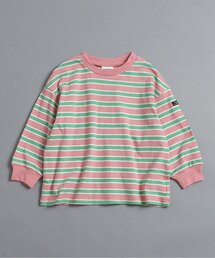 Tシャツ/カットソー（ピンク/桃色系・ボーダー柄）ファッション通販