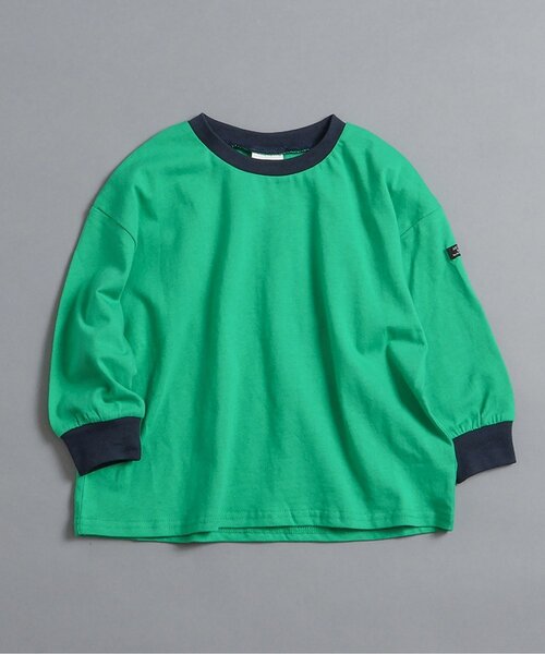 BREEZE(브리즈)의 「【WEB 한정/26 봄 신작】무지・보더 T셔츠_주니어 대응(T셔츠/컷소우)」｜그린