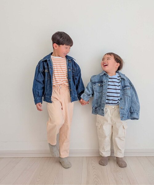 BREEZE（ブリーズ）の「【WEB限定/26春】無地・ボーダー長袖Tシャツ（Tシャツ/カットソー・キッズ・サックスブルー/レインボー/グリーン/ピンク/ライム/オレンジ/オフホワイト/ブラウン/ブラック/その他13/その他12/その他11・120/110/100/130/90/160/150/140）」の21枚目の写真