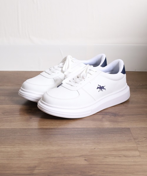 POLOCHAMPS(ポロチャンプス)の「POLOCHAMPS レトロテニスシューズ(スニーカー・メンズ・ホワイト×ネイビー/ホワイト×グリーン/ブラック/ホワイト×シルバー・26.5cm/26.0cm/25.5cm/25.0cm/28.0cm/27.0cm)」の5枚目の写真