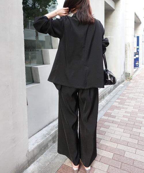 CORNERS(コーナーズ)の「ジャケットオールインワンセットアップ【オケージョン・フォーマル対応可】(スーツセット・レディース・グレー/ブラック/ベージュ・M/L)」の10枚目の写真