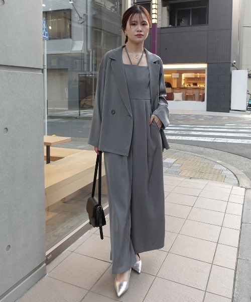 CORNERS(コーナーズ)の「ジャケットオールインワンセットアップ【オケージョン・フォーマル対応可】(スーツセット・レディース・グレー/ブラック/ベージュ・M/L)」の19枚目の写真