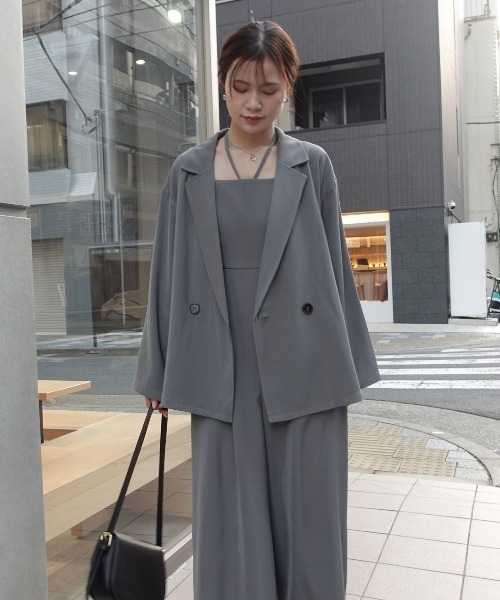 CORNERS(コーナーズ)の「ジャケットオールインワンセットアップ【オケージョン・フォーマル対応可】(スーツセット・レディース・グレー/ブラック/ベージュ・M/L)」の20枚目の写真