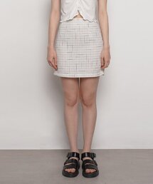 W27 de tweed mini skirt ivory