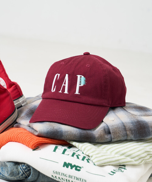 FREAK'S STORE(フリークスストア)の「byeA.× FREAK'S STORE/バイエー 別注 CAF CAP/ロゴ ベースボール キャップ(キャップ・レディース・ブラック/パープル/ネイビー/グリーン/ブラウン/ワイン・ONE SIZE)」の6枚目の写真