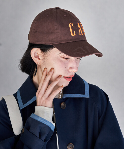 FREAK'S STORE(フリークスストア)の「byeA.× FREAK'S STORE/バイエー 別注 CAF CAP/ロゴ ベースボール キャップ(キャップ・レディース・ブラック/パープル/ネイビー/グリーン/ブラウン/ワイン・ONE SIZE)」の14枚目の写真