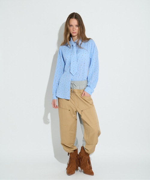 ANNA SUI NYC(アナ スイ エヌ ワイ シー)の「フラワータイシャツ(シャツ/ブラウス・レディース・ブラック/ブルー・FREE)」の3枚目の写真