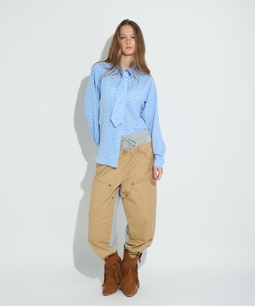 ANNA SUI NYC(アナ スイ エヌ ワイ シー)の「フラワータイシャツ(シャツ/ブラウス・レディース・ブラック/ブルー・FREE)」の5枚目の写真