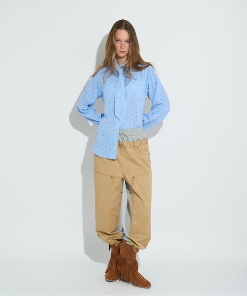 ANNA SUI NYC(アナ スイ エヌ ワイ シー)の「フラワータイシャツ(シャツ/ブラウス・レディース・ブラック/ブルー・FREE)」の6枚目の写真