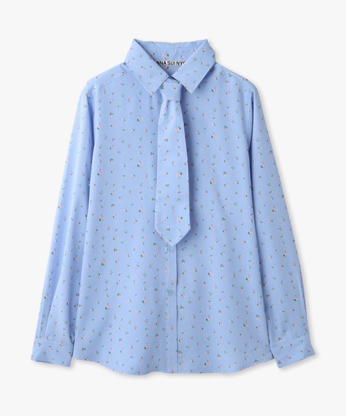 ANNA SUI NYC(アナ スイ エヌ ワイ シー)の「フラワータイシャツ(シャツ/ブラウス・レディース・ブラック/ブルー・FREE)」の8枚目の写真