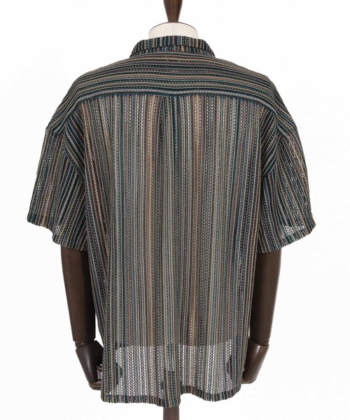 CAMBIO(カンビオ)の「mhs2514- Valfas Lace Multi Stripe Short Sleeve Shirts ショートスリーブシャツ(PF-261-015)(シャツ/ブラウス・メンズ・カーキ/ナチュラル・M/L)」の16枚目の写真