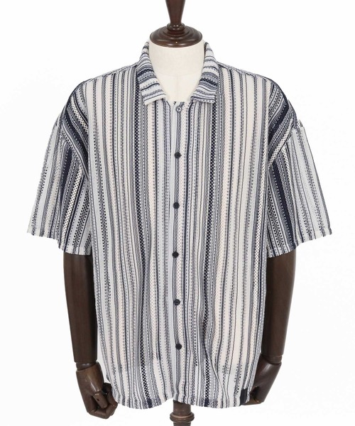 CAMBIO(カンビオ)の「mhs2514- Valfas Lace Multi Stripe Short Sleeve Shirts ショートスリーブシャツ(PF-261-015)(シャツ/ブラウス・メンズ・カーキ/ナチュラル・M/L)」の18枚目の写真