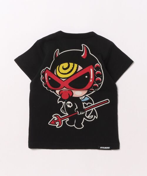 HYSTERIC MINI(ヒステリックミニ)の「LOOPLUS DEVILKIN 半袖Tシャツ(Tシャツ/カットソー・キッズ・レッド/ホワイト/ブラック・90/80)」の4枚目の写真