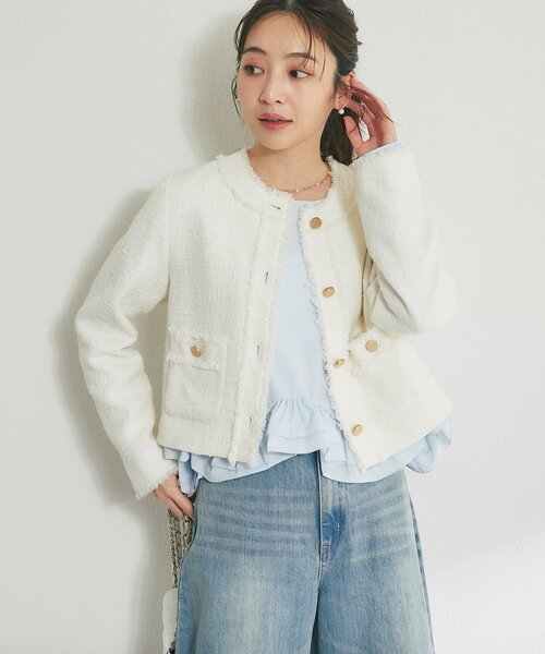 La boutique BonBon（ラブティックボンボン）の「【オケージョン対応・360°カワイイ】ランダムヘムペプラムブラウス（シャツ/ブラウス・レディース・サックスブルー/ネイビー/ホワイト・FREE）」の10枚目の写真