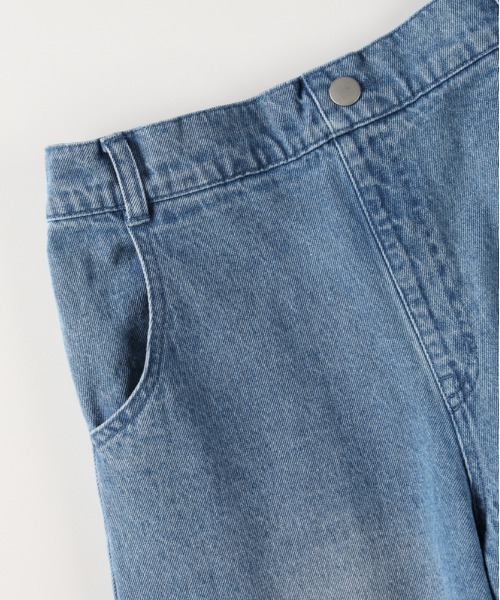 Right-on（ライトオン）の「【VIVIAN BLUE】デニム刺繍ワイドパンツ (キッズ/子供服/通園通学)（デニムパンツ・キッズ・ターコイズブルー/ブルー/サックスブルー・110/130/140/150/160/120）」の7枚目の写真