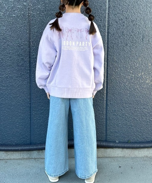 Right-on（ライトオン）の「【VIVIAN BLUE】デニム刺繍ワイドパンツ (キッズ/子供服/通園通学)（デニムパンツ・キッズ・ターコイズブルー/ブルー/サックスブルー・110/130/140/150/160/120）」の18枚目の写真