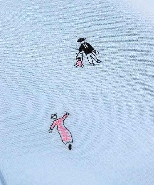 Picone CLUB(ピッコーネクラブ)の「コットン混刺繍ニットカーディガン(カーディガン/ボレロ・レディース・ライトブルー/ライトパープル/ネイビー/ライトグレー・11号/9号)」の22枚目の写真
