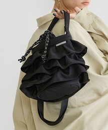 NICOLE white | フリル巾着バッグ(ショルダーバッグ)