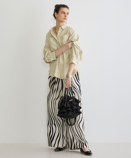 NICOLE white（ニコルホワイト）の「フリル巾着バッグ（ショルダーバッグ・レディース・ブラック/ブラウン・FREE）」の9枚目の写真