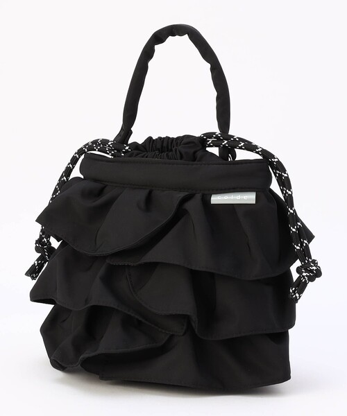 NICOLE white（ニコルホワイト）の「フリル巾着バッグ（ショルダーバッグ・レディース・ブラック/ブラウン・FREE）」の12枚目の写真