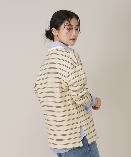 GLOBAL WORK（グローバルワーク）の「マルチボーダースウェット/641588（スウェット・レディース・ネイビー/グリーン/イエロー系・FREE）」の10枚目の写真