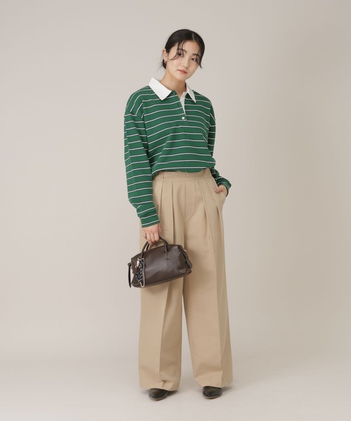 GLOBAL WORK（グローバルワーク）の「マルチボーダースウェット/641588（スウェット・レディース・ネイビー/グリーン/イエロー系・FREE）」の13枚目の写真