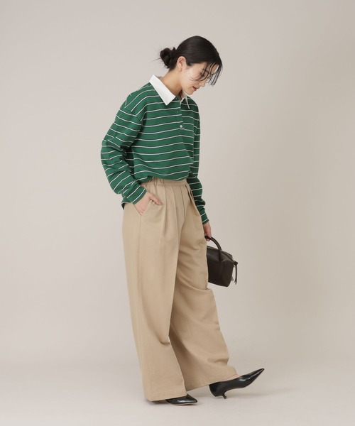 GLOBAL WORK（グローバルワーク）の「マルチボーダースウェット/641588（スウェット・レディース・ネイビー/グリーン/イエロー系・FREE）」の14枚目の写真