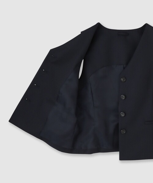 ANAYI（アナイ）の「ウールツイルシングルジレ〈セットアップ対応商品〉（その他アウター・レディース・ネイビー/チャコールグレー・38/36）」の17枚目の写真