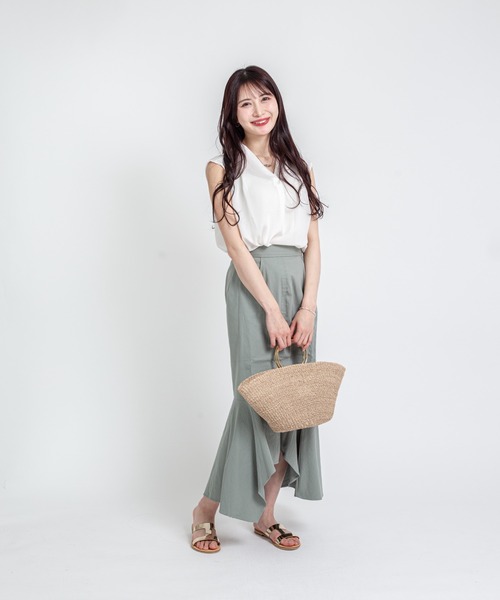 COTTO（コトゥー）の「【COTTO】舟形　かごバッグ　アバカ素材　リング持ち手（かごバッグ・レディース・ブラック×ブラック/ベージュ×ブラック・FREE）」の18枚目の写真