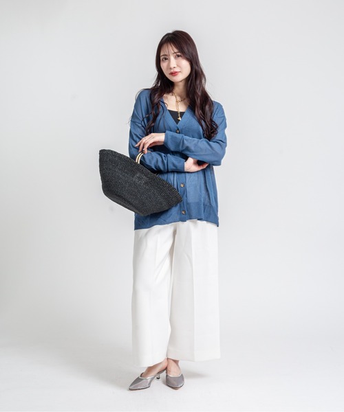 COTTO（コトゥー）の「【COTTO】舟形　かごバッグ　アバカ素材　リング持ち手（かごバッグ・レディース・ブラック×ブラック/ベージュ×ブラック・FREE）」の11枚目の写真