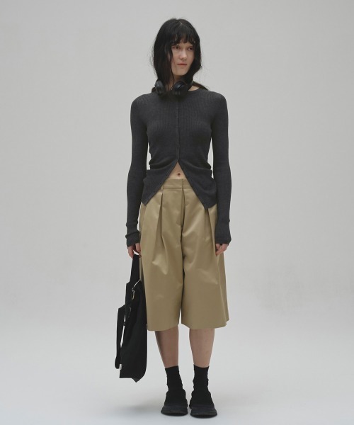 TODAYFUL(トゥデイフル)の「Silkwool Knit Cardigan(カーディガン/ボレロ・レディース・ダークブラウン/キナリ/チャコールグレー・FREE)」の9枚目の写真