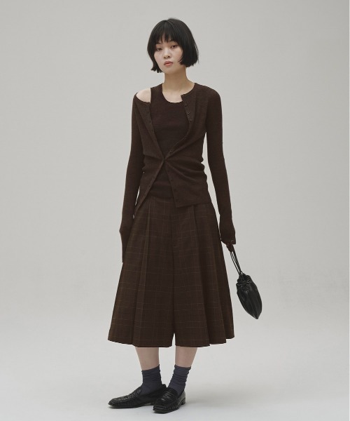TODAYFUL(トゥデイフル)の「Silkwool Knit Cardigan(カーディガン/ボレロ・レディース・ダークブラウン/キナリ/チャコールグレー・FREE)」の13枚目の写真