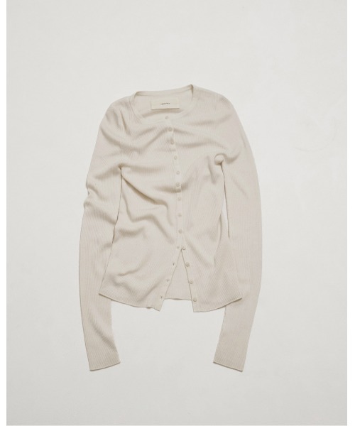 TODAYFUL(トゥデイフル)の「Silkwool Knit Cardigan(カーディガン/ボレロ・レディース・ダークブラウン/キナリ/チャコールグレー・FREE)」の15枚目の写真