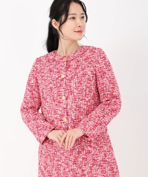 STRAWBERRY-FIELDS | ニコルツイード_ツイードジャケット(ノーカラージャケット)