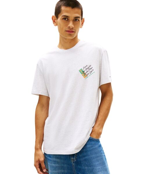 tommy jeans(トミー ジーンズ)の「サインシフトレギュラーショートスリーブTシャツ(Tシャツ/カットソー・メンズ・マルチ/ライトグレー系1・X-LARGE/SMALL/MEDIUM/X-SMALL/LARGE)」の2枚目の写真