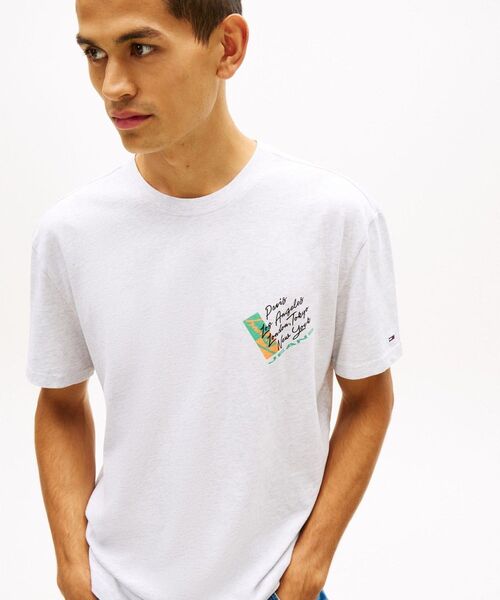 tommy jeans(トミー ジーンズ)の「サインシフトレギュラーショートスリーブTシャツ(Tシャツ/カットソー・メンズ・マルチ/ライトグレー系1・X-LARGE/SMALL/MEDIUM/X-SMALL/LARGE)」の11枚目の写真