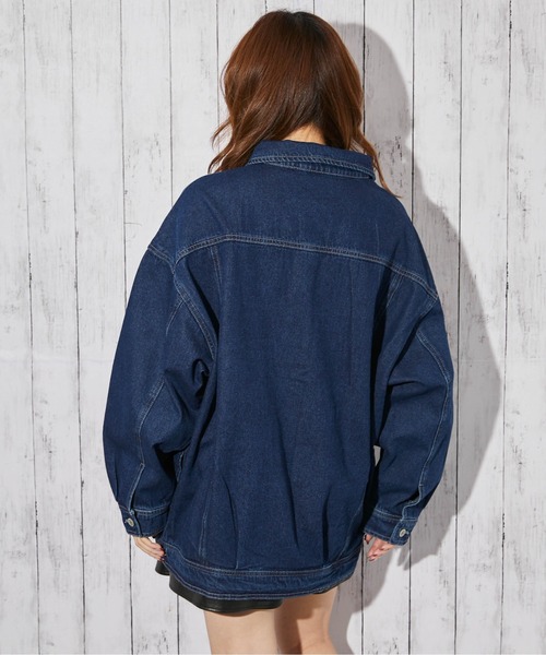 GORGE(ゴージ)の「デニムジャケット/オールシーズン/BIGシルエット/全3色(デニムジャケット・レディース・ネイビー/ブルー/ブラック・F)」の7枚目の写真